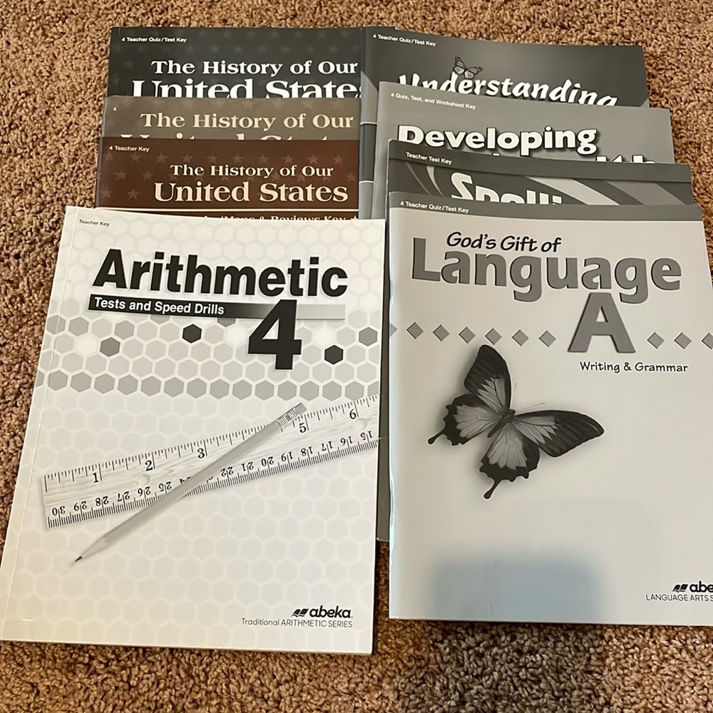 Abeka 4th grade teacher key books